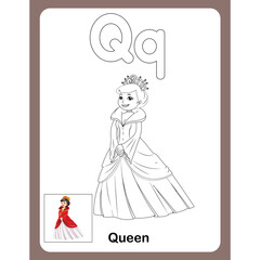 coloring worksheet for kids - Q