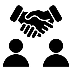 Obraz premium Partnership Glyph Icon Element For Design