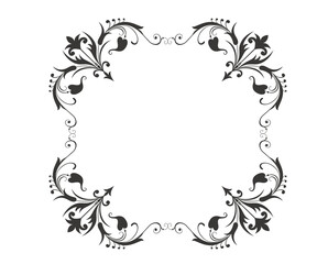 decorative frame with floral elements