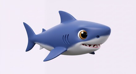Cute cartoon shark illustration