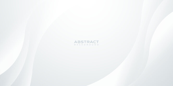 Minimal white abtrack background with gradient shadow and wavy lines. Banner, vector, website template, certificate, cover and presentation