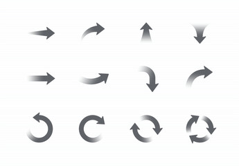 arrow gradient icon set