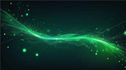 An abstract glowing blue wave with stars illustrates a bright, futuristic space design