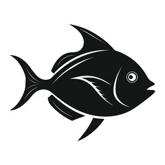 Tuna Fish vector illustration, isolated on white background, perfect for marine food and fishing designs