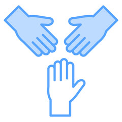 Support Blue Icon Element For Design