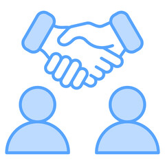 Obraz premium Partnership Blue Icon Element For Design