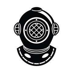 Diving Helmet Icon Vector Illustration