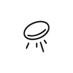 Unidentified object icon ideal for mystery themes, detective concepts, and science fiction projects looking for a minimalist spotlight design.