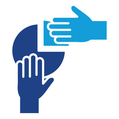 Contribution Dual Tone Icon Element For Design