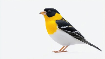 Naklejka premium A yellow and black Parus Major bird