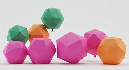 Abstract colorful geometric balloons