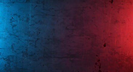 Vibrant cyberpunk alley wall texture showcasing deep red and blue hues with weathered details and urban grit