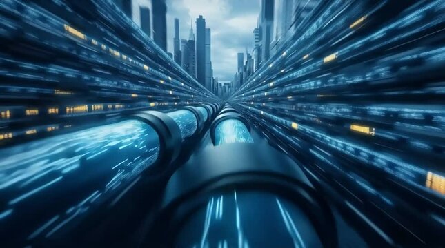 Underwater fiber optic communication system.