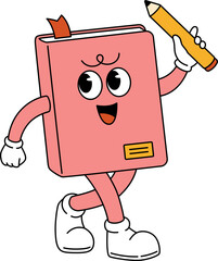 Book Mascot Stationery Cartoon

