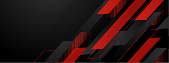 Abstract red and black geometric shapes perfect for modern designs and backgrounds with a striking color combination for visual impact. © Salman