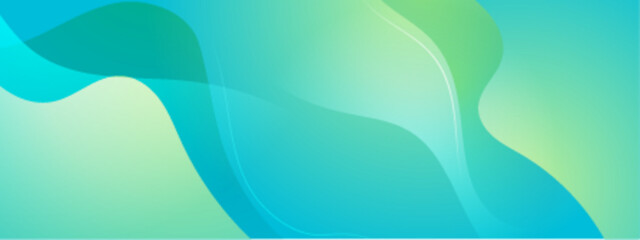 Abstract teal and green wave shapes dynamic graphic suitable for technology, digital marketing, web design, and background wallpaper purposes.