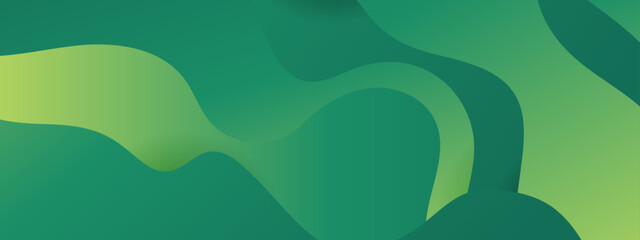 Obraz na płótnie Canvas Abstract green gradient wave design suitable for backgrounds, banners, posters, digital art, and website elements. Vibrant and modern artistic creation.