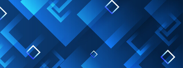 Naklejka premium Abstract blue geometric design with overlapping squares. Suitable for graphic design projects, website backgrounds, or digital presentations. Vibrant and modern concept.