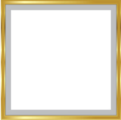 Obraz premium Golden Frame vector on isolated white background