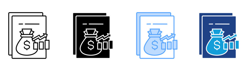 Finance Icon Set Multiple Style Collection