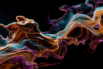 A colorful, swirling mass of smoke and fire