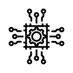 Vector black line icon for Circuit