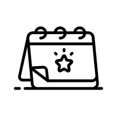 Vector black line icon for Event