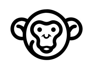 Monkey logo sat  vector desigen 
