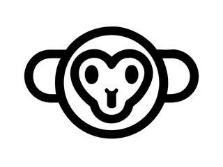 Obraz premium Monkey logo sat vector desigen 