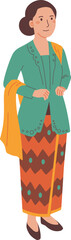 Woman in Kebaya Attire