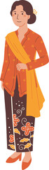 Woman in Kebaya Attire