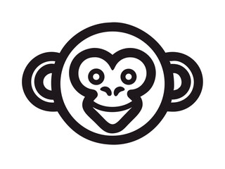 Monkey logo sat vector desigen 
 