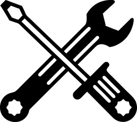 Repair Tools Single Line Drawing Icon