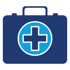 Obraz premium First Aid Flat Blue Icon