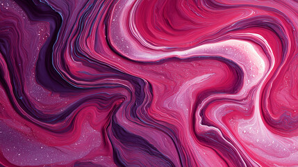 Obraz premium Fluid marble texture with swirling red and purple patterns, abstract artistic design, vibrant colors, dynamic movement, perfect for backgrounds, art projects, and digital designs.