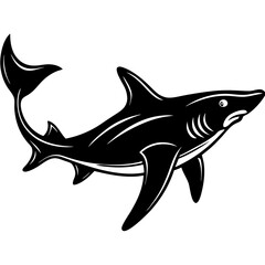 Obraz premium vector illustration of a shark