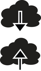 Cloud Upload Icon – Minimalist Line Style