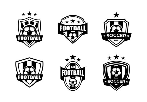 soccer or football club logo badge collection premium vector