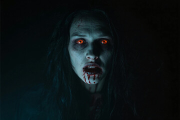 Possessed Woman in the Dark – Creepy and Eerie