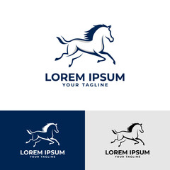 horse logo design vector graphic