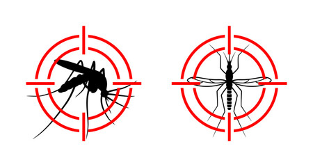 target symbol over a mosquito