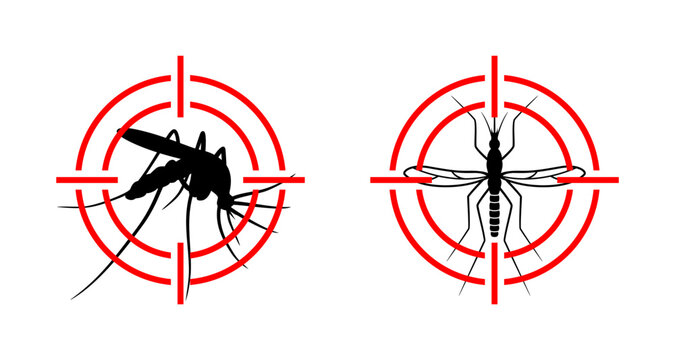 target symbol over a mosquito
