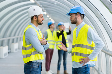 group of civil engineering students visiting a site