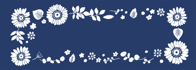 手描きのひまわりベクターイラスト。向日葵と草木の夏の背景素材。ひまわりの夏フレームセット。Hand drawn sunflower vector illustration. Sunflower and grass summer backgrounds. Sunflowers summer frameset.