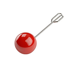 Red sphere on a silver metal stick whisk