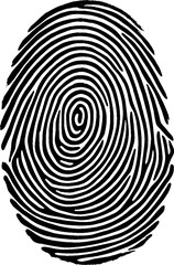 fingerprint icon Signature concept for password encryption. to protect information. Vector illustration.