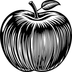 apple (linocut style)
