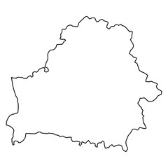map of Belarus line