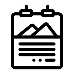 Minimalist Mountain Calendar Icon