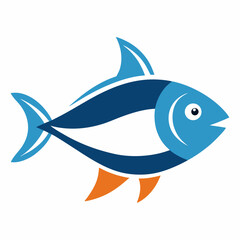 Obraz premium Mediterranean Fish Icon | Generative AI Vector & Linocut Silhouette Design